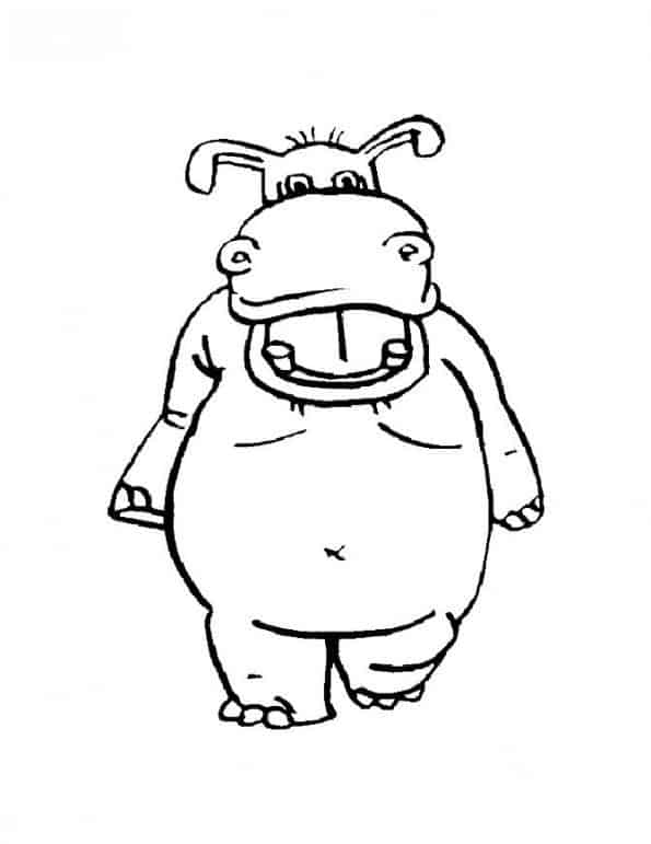 Kleurplaat Nijlpaard